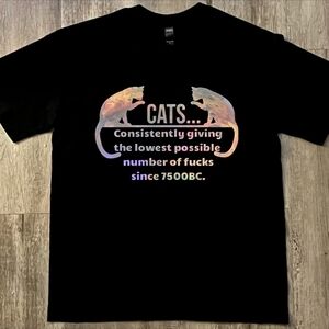 Original, Artist Designed, Cat Quote, Graphic Tee, All Sizes, Cotton, Black